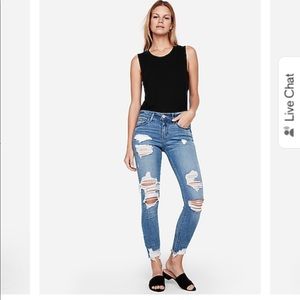 Express Skinny Distressed Jeans